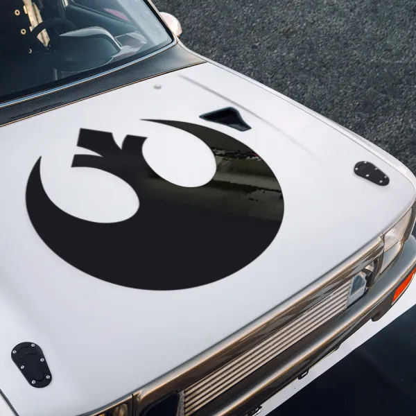 Hood Rebel Alliance Republic Rebellion Resistance Galactic Empire New Order Skywalker Jedi Force Car Vinyl Sticker Decal>
